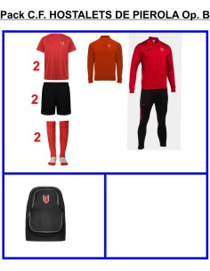 Pack oficial C F  HOSTALETS DE PIEROLA opcion B