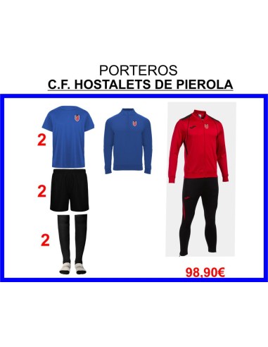 Pack PORTERO C F  HOSTALETS DE PIEROLA opcion A 