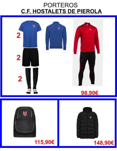 Pack PORTERO C F  HOSTALETS DE PIEROLA opcion C