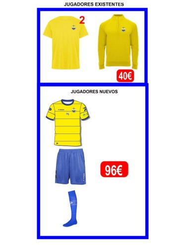Pack jugadores nuevos 24/25 UD SAN MAURO